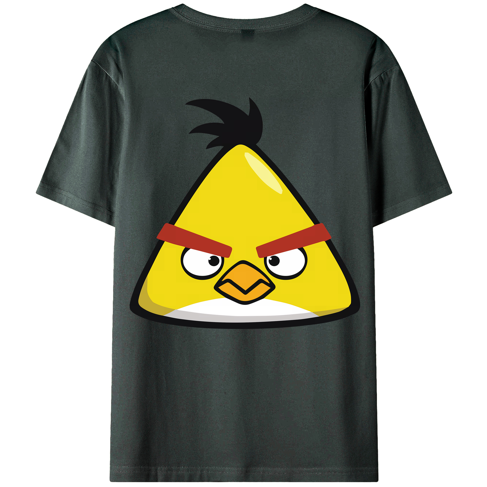 （画像用） Angry Birds アングリーバード 綿100％ メンズ半袖Tシャツ（バックプリント） 通気性